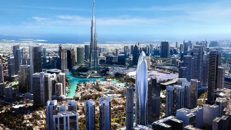 Modernes Apartment mit Burj Khalifa Blick in Dubai Downtown